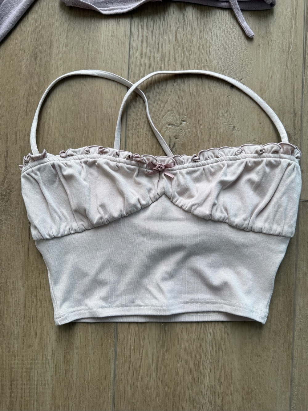 Pink Ruffle Tie-Front Mini Skort Set - Picture 4 of 11